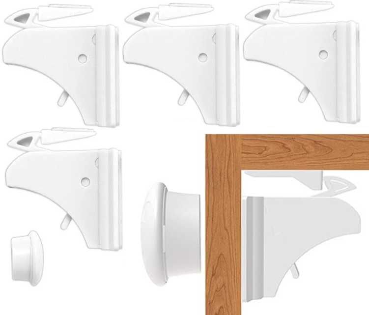 Mocne magnetyczne blokady zabezpieczenie do szafek 4 szt