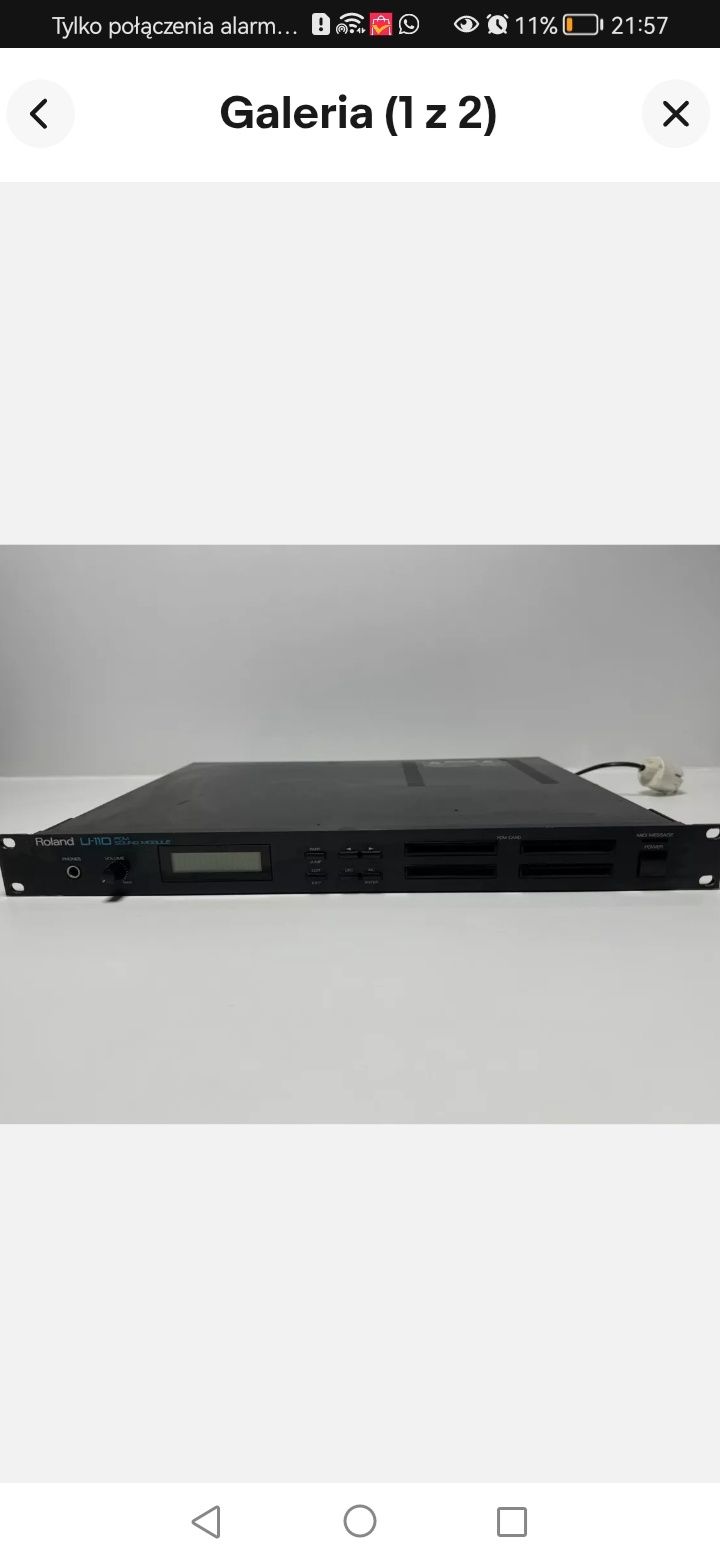 Rzadki moduł dźwiękowy Roland U-110 PCM Syntezator