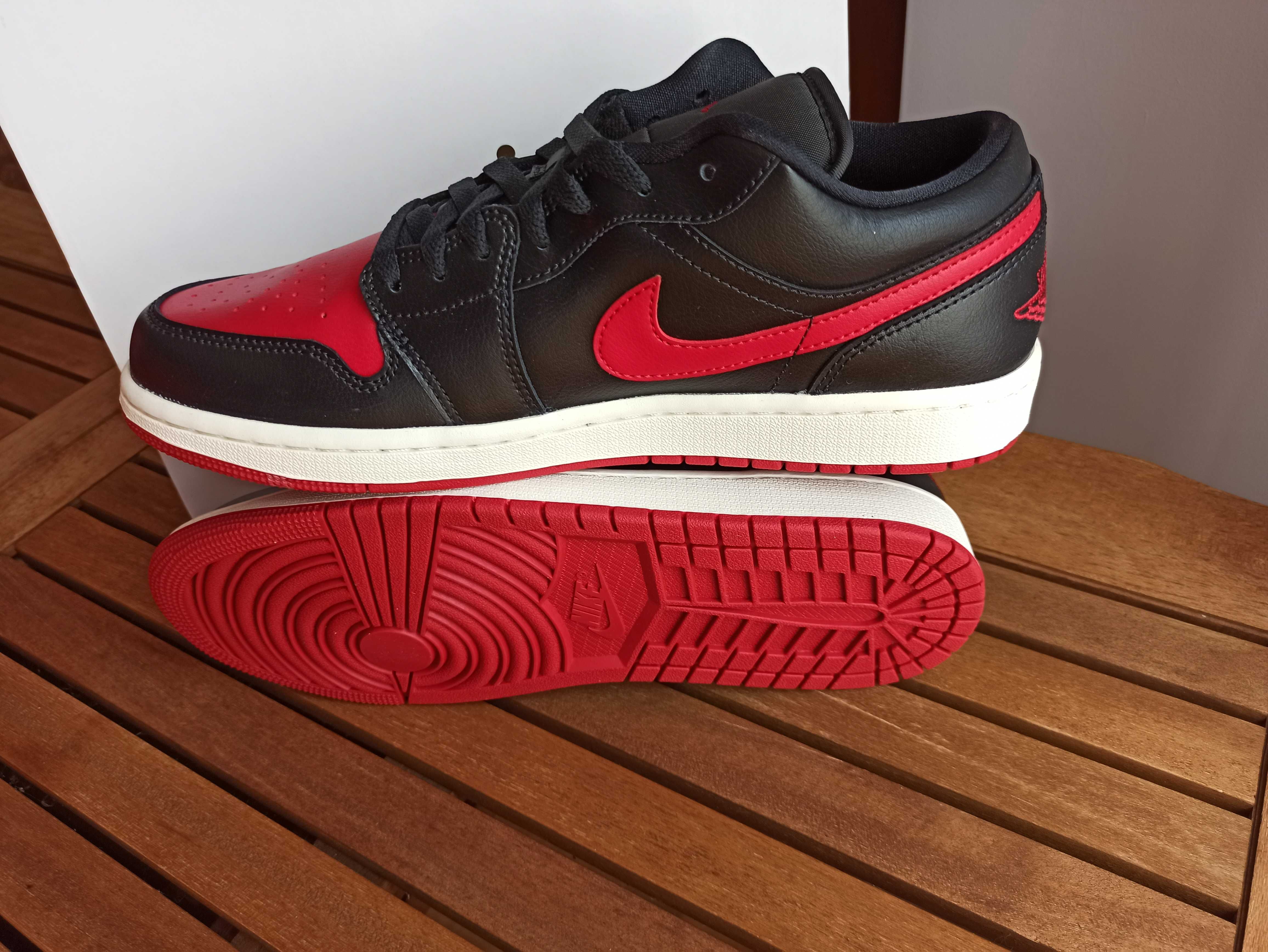 (r. 43 - 28 cm) Nike Air Jordan 1 Low Bred Sail DC0774,-061