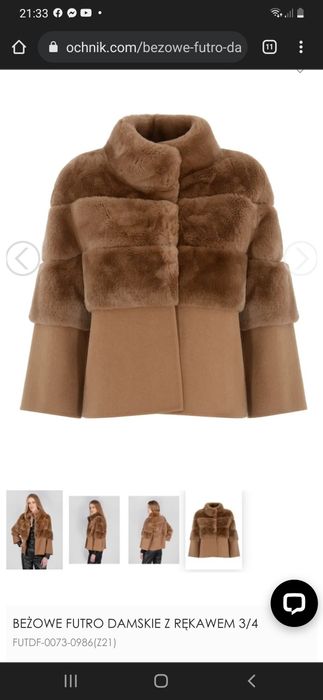 Ochnik futro naturalne r.M.