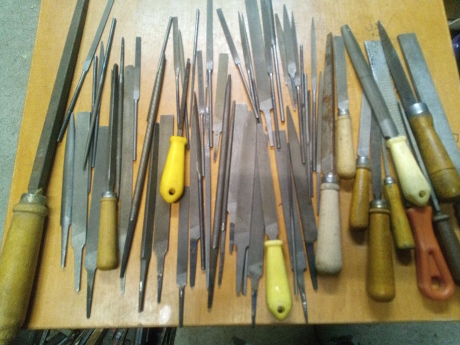 Pilnik pikniki PRL do metalu 60szt różne ślusarskie