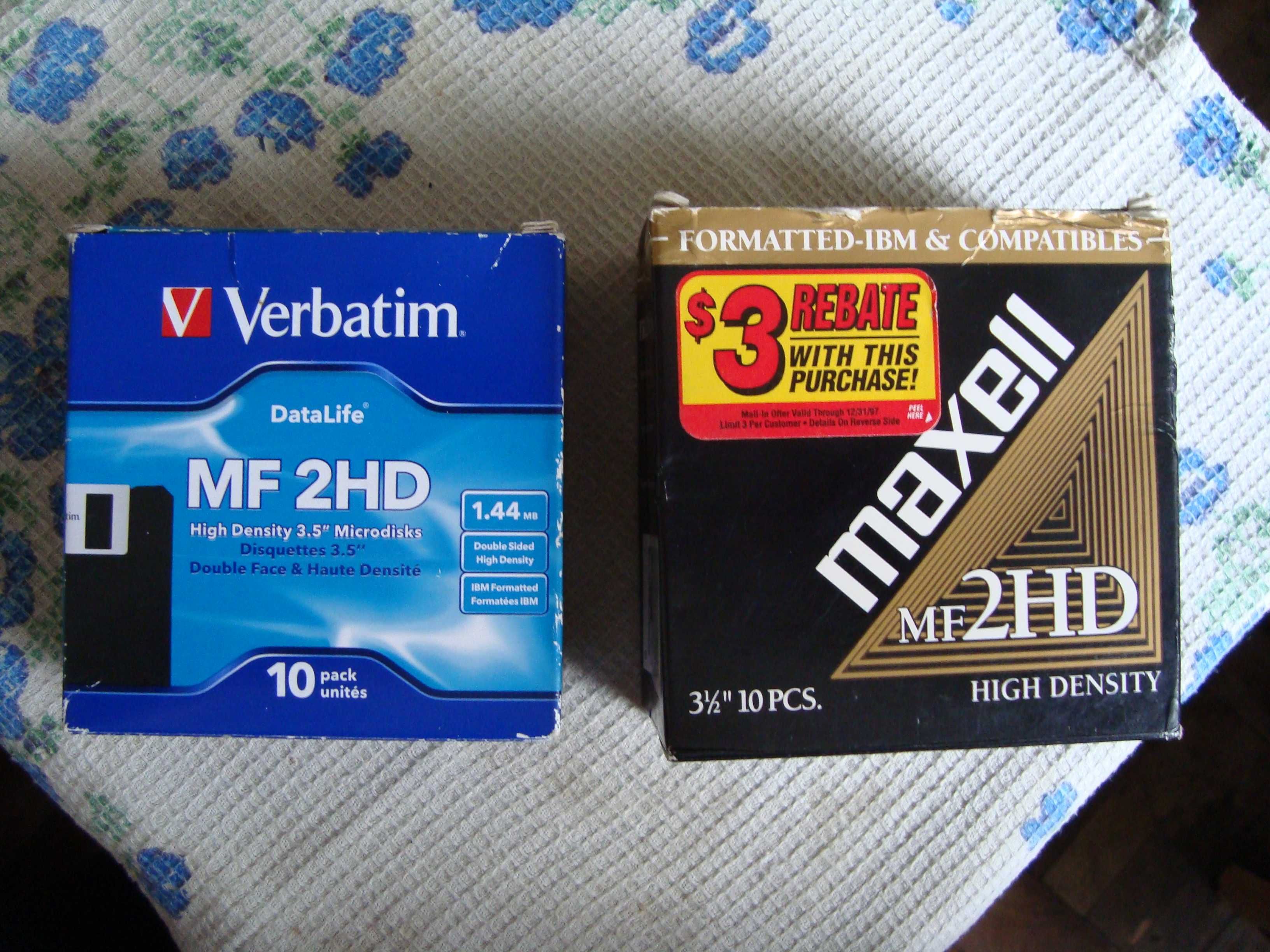 Продам диски  MF-2 HD 3.5" Verbatim Maxell TDK