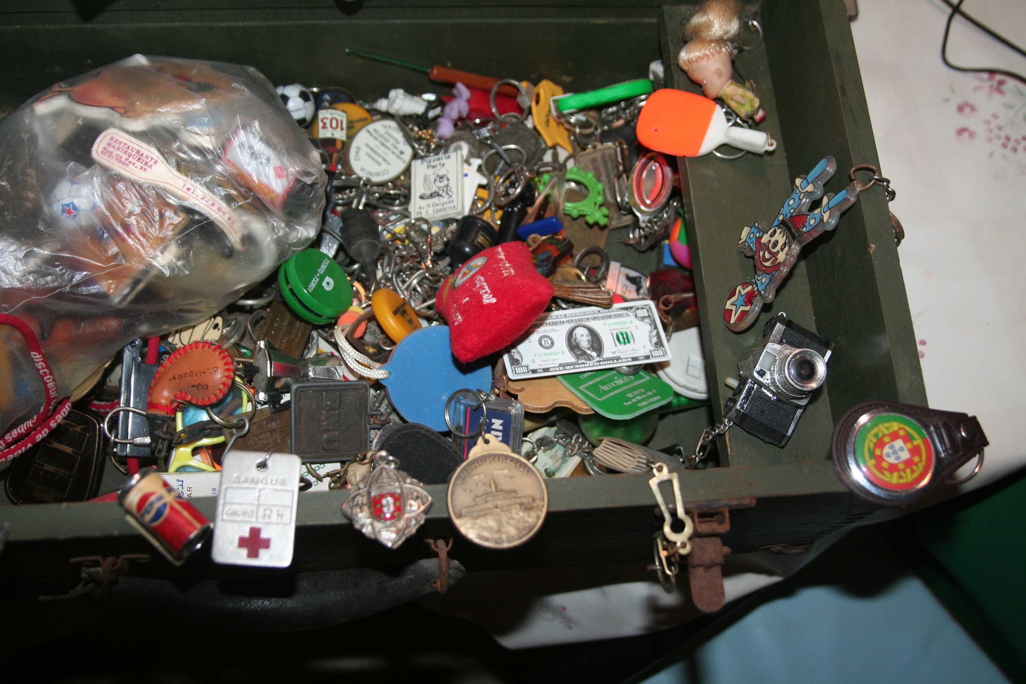 Coleção de porta-chaves com mais de 30 anos