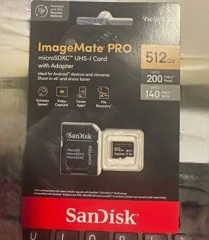 Карта памяти micro SD SanDisk ImageMate Pro SDXC 512GB UHS-I U3 V30 A2