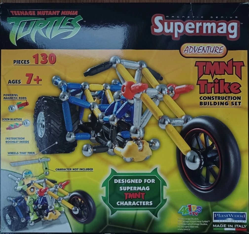 Магнітний конструктор серіїї TURTLES Trike