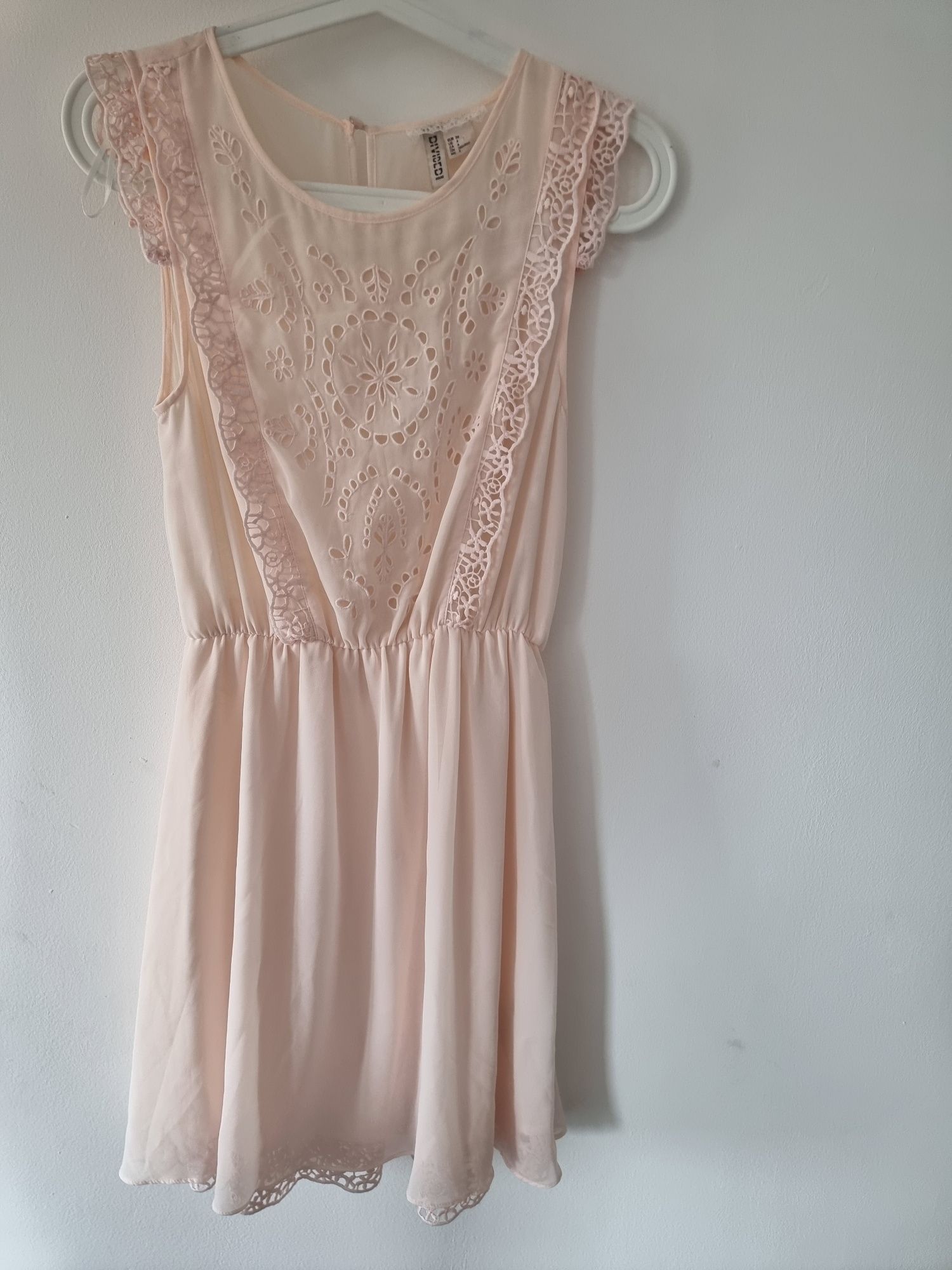 Letnia pastelowa lekka sukienka 34 H&M