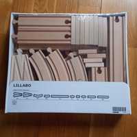 Zestaw tory drewniane ikea lillabo 50 elementów nowy