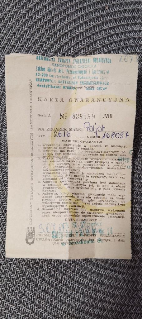 Radziecki zegarek Poljot automat