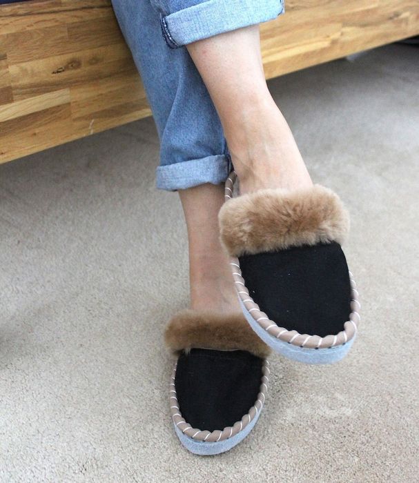 Жіночі тапочки на овчині, домашні капці теплі, женские тапочки зимние