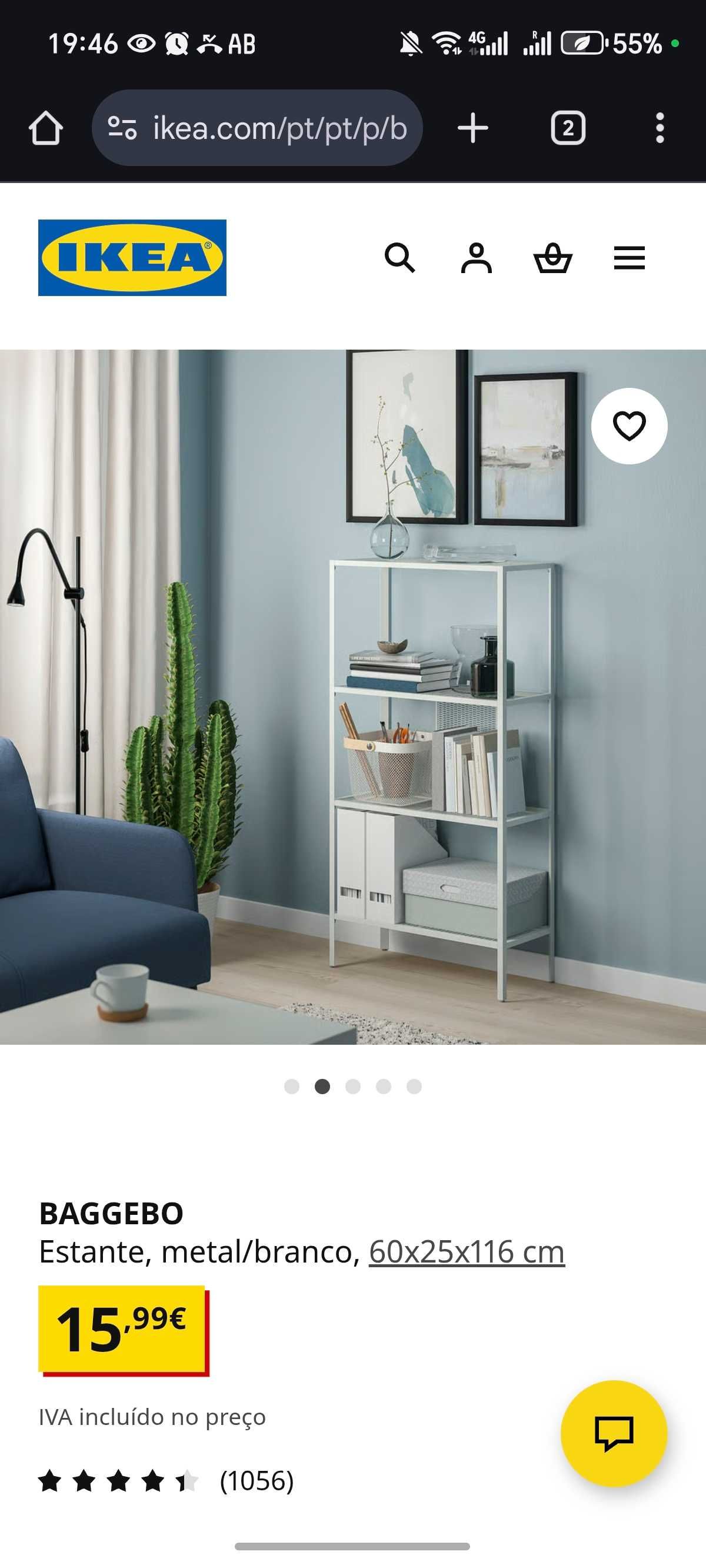 Estante metal branco