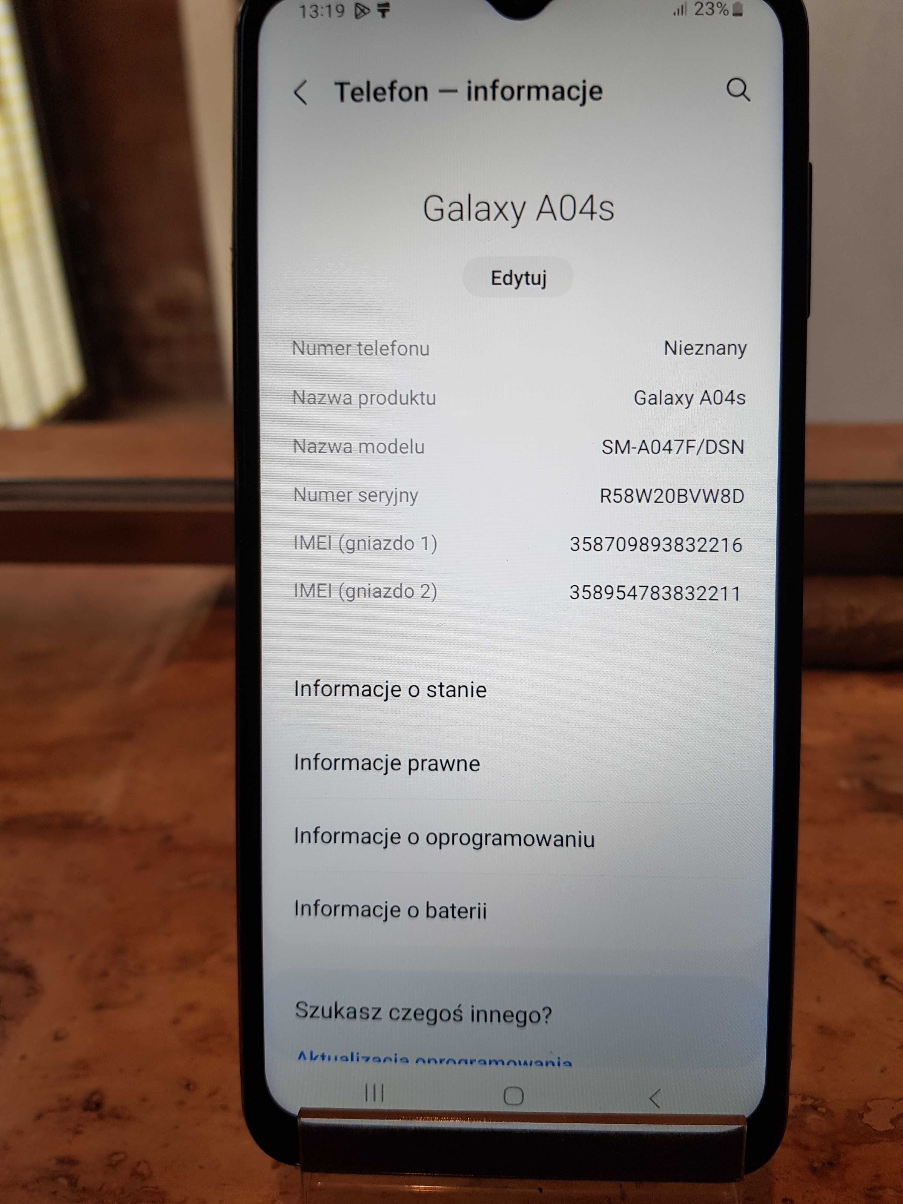 2870/24 Samsung Galaxy A04s 3GB/32GB NOWY!! Z Plusa