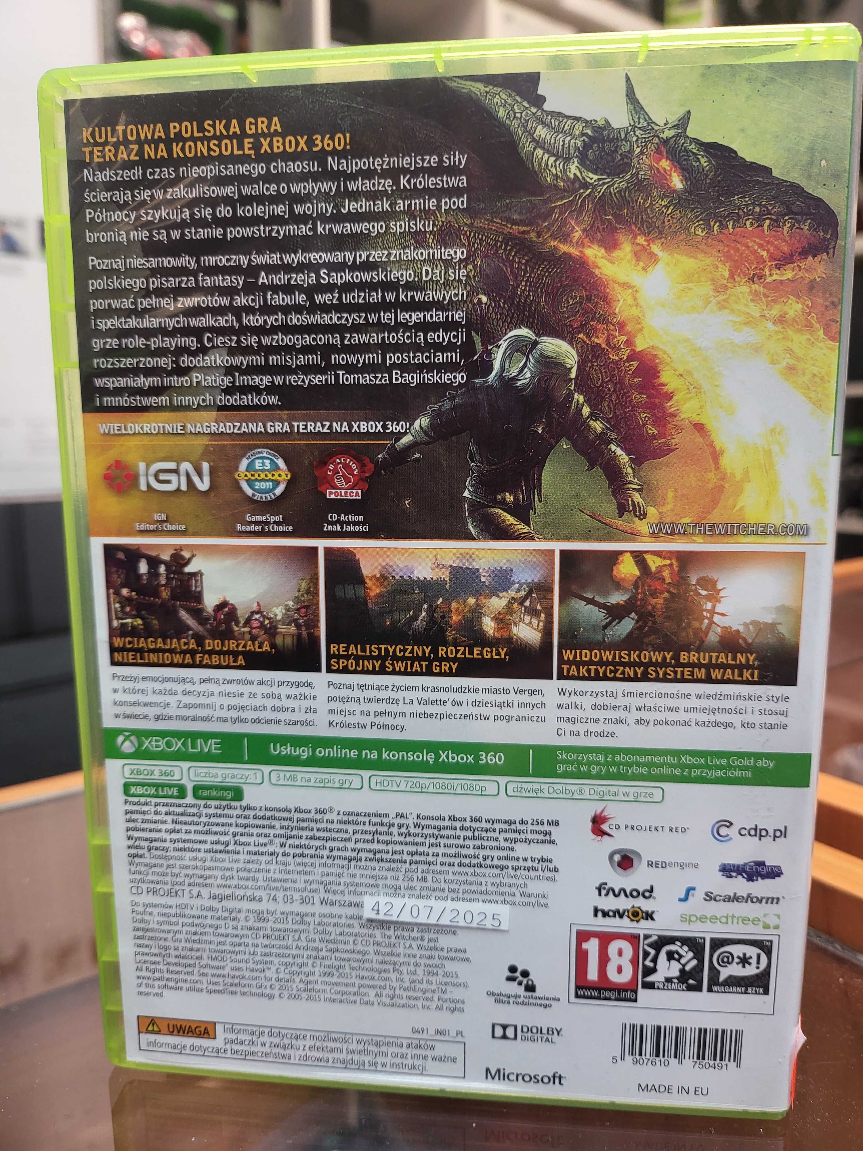 Wiedźmin 2 Zabójcy Królów Edycja Rozszerzona Xbox 360 PL SklepRetroWWA