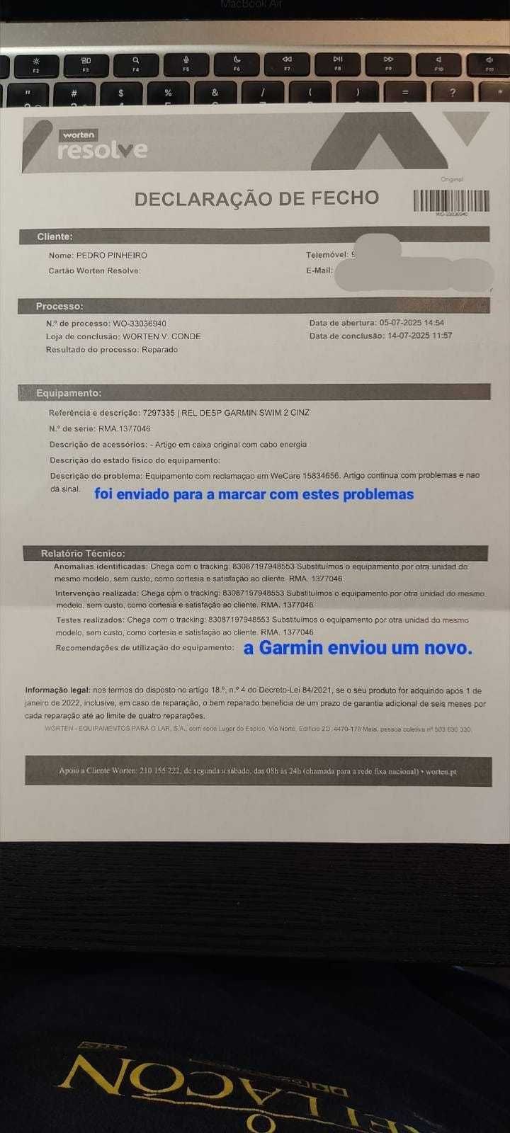 Garmin Swim 2 NOVO com 3 anos garantia a contar a partir de hoje