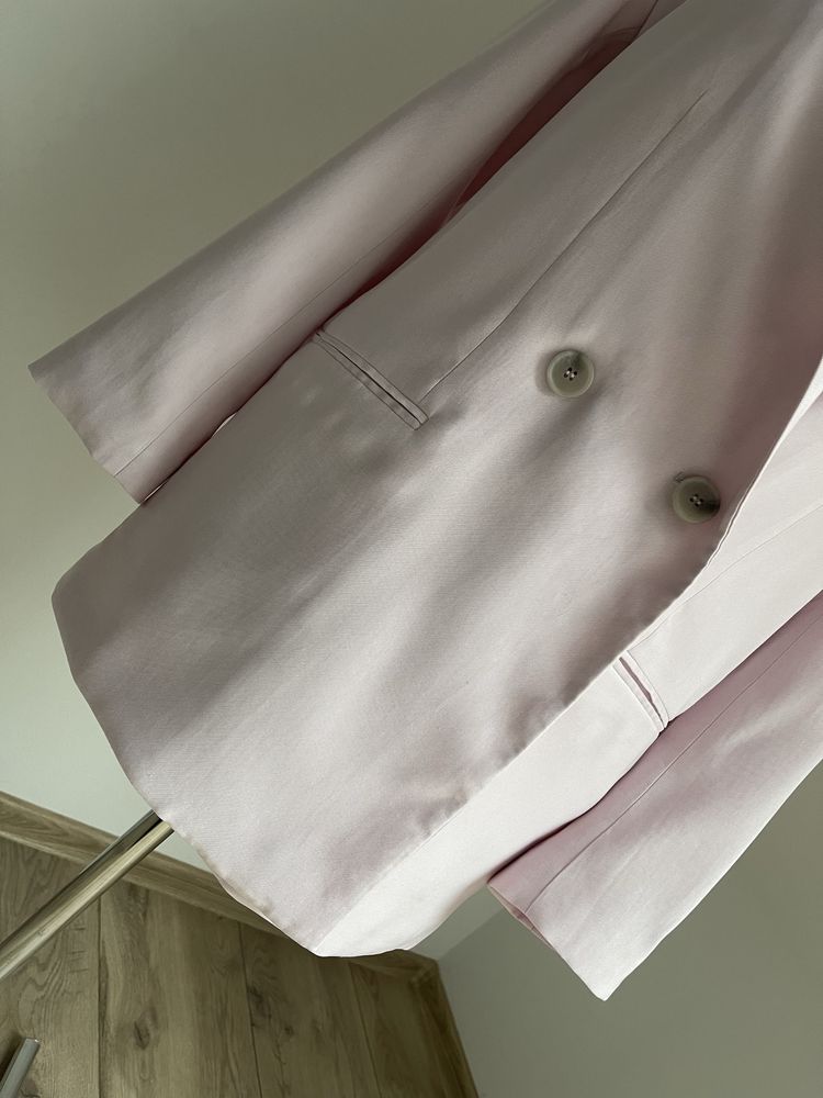 Jasnoróżowa marynarka z wiskozy H&M r.S