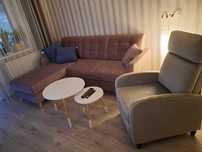 Naroznik i fotel z funkcją relax