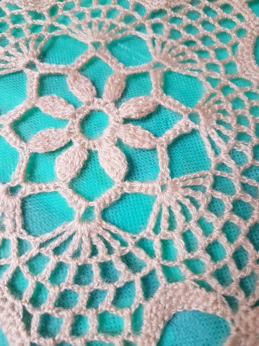 Serweta stara antyk ręczna robota szydełko robiona ręcznie