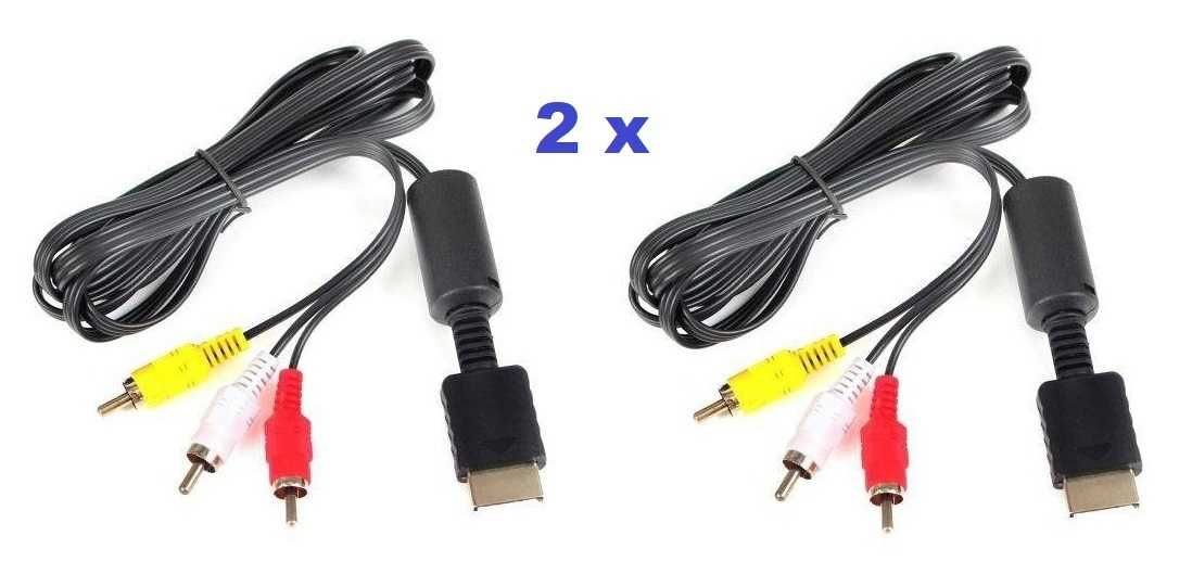 2 x Kabel AV 3x chinch do konsoli PS3 PS2 PSX ** Video-Play