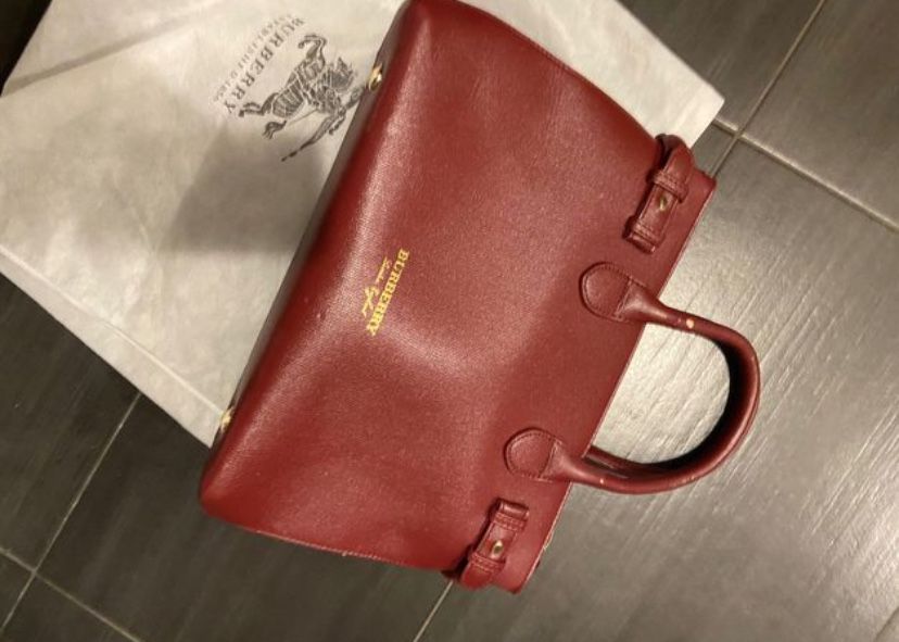 Torebka damska w kartke burberry bordo