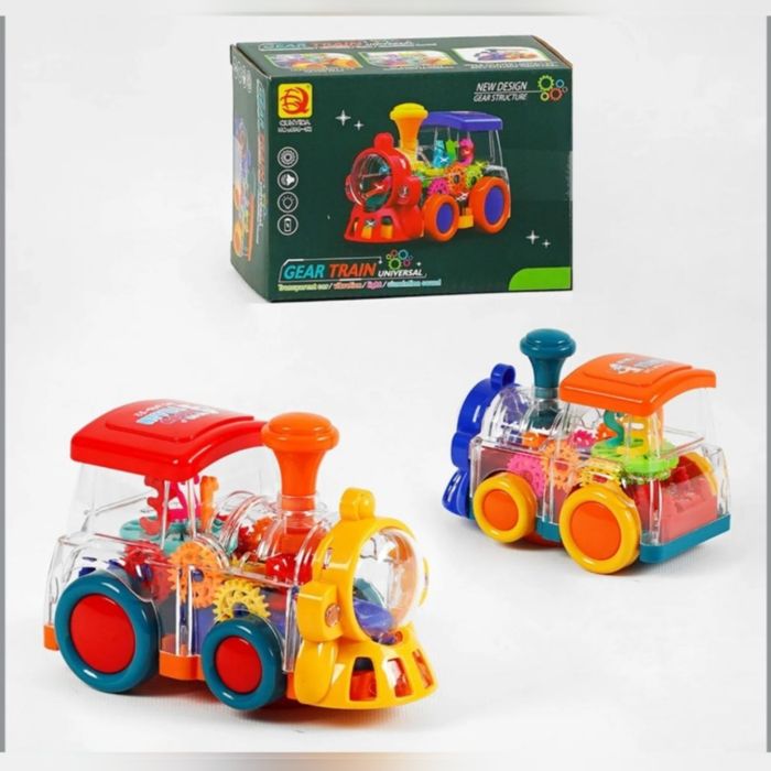 Train потяг поїзд паровозик музичний світло звук  шестерні веселий