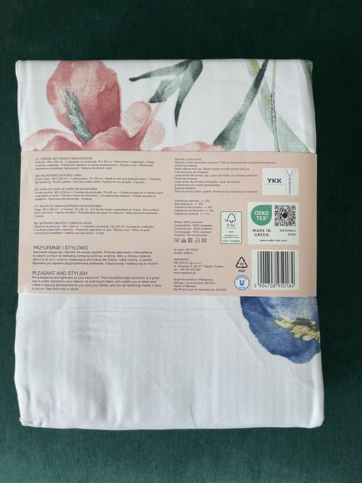 Pościel satynowa z mikrowłókna 160x200 /2x 70x80
