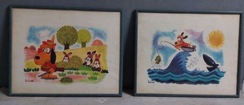 2 quadros infantis em ótimo estado