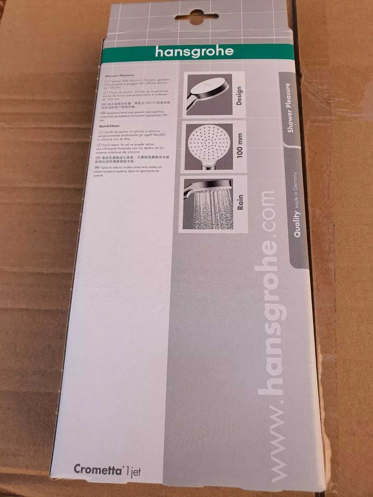 Новый ручной душ Hansgrohe Crometta 100 1jet 26333400 оригинал