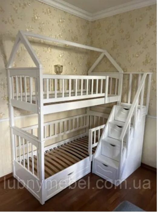Ліжко даопоаерхове деревʼяне "Балу", кровать двухчрусная