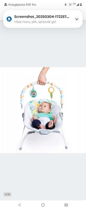 Leżaczek dla dzieci z wibracjami