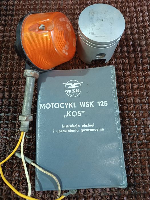 Instrukcja WSK "Kos" 125, kierunkowskaz WSK, tłok WSK 175