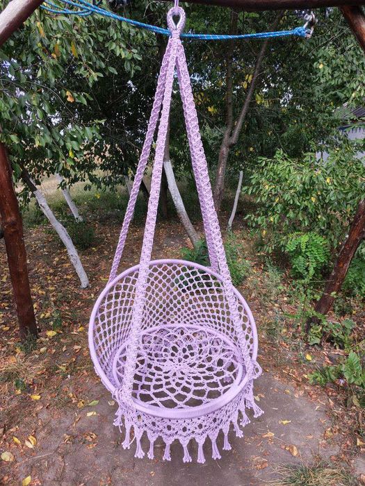 Садова качеля макраме