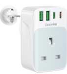 Wtyczka adaptera UK-EU, PD 35W Fast Charge USB C European Travel