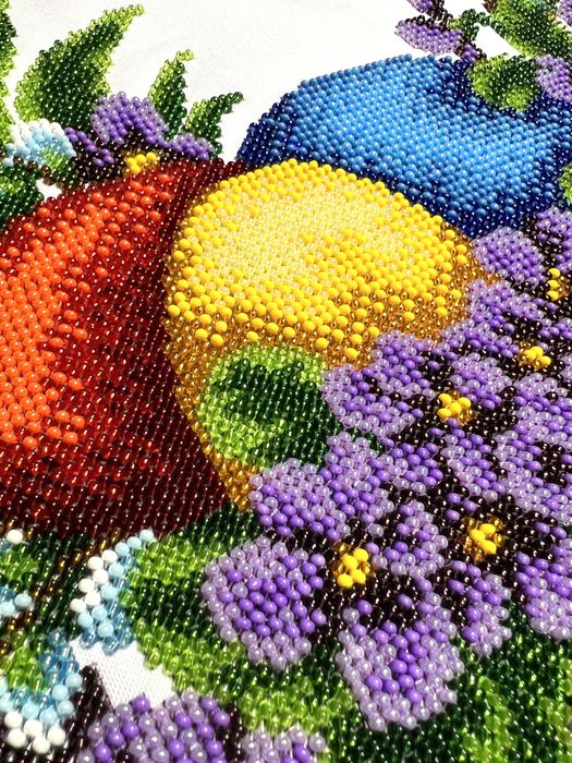 Вишитий бісером рушник на паску. Вишитий рушник