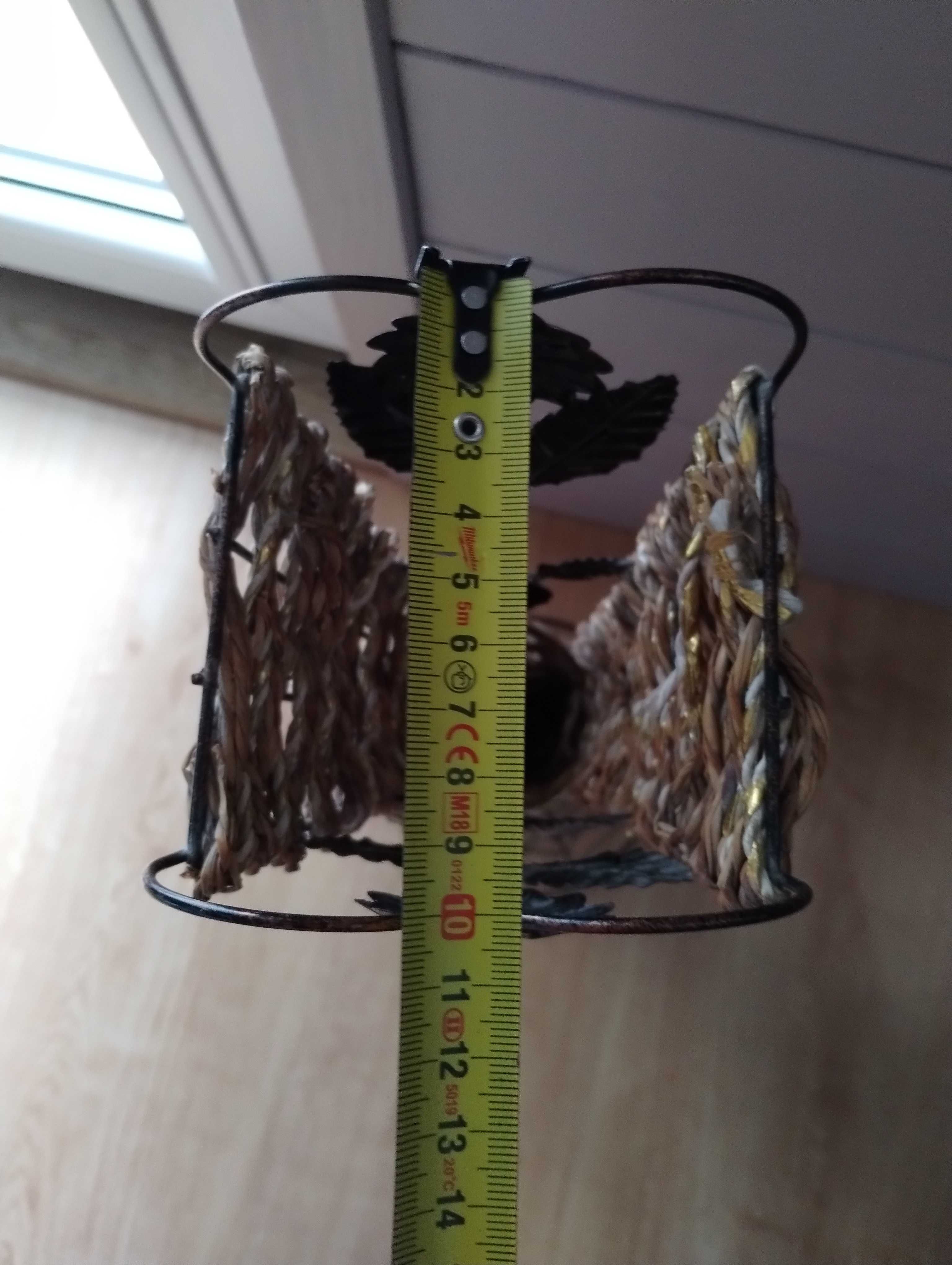 wazon metalowy, ozdobny, dekoracyjny, wyplatany Metaloplastyka