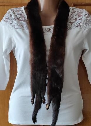 Накладний комір з хутра норки, шарф, горжетка