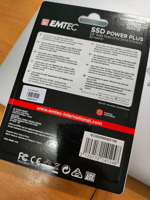 Disco SSD EMTEC 960GB novos