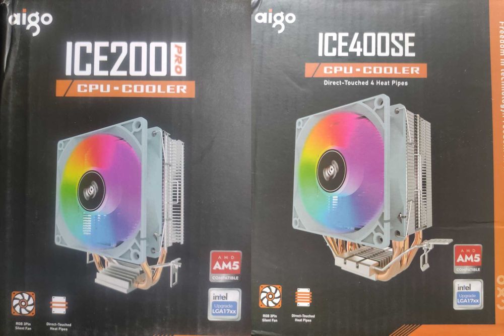 Кулер Aigo ICE200PRO ICE400SE 160Вт процессор Intel AMD + термопаста