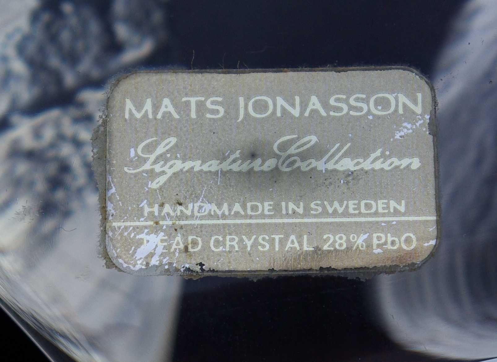Escultura em cristal, Mats Jonasson, com assinatura, usada