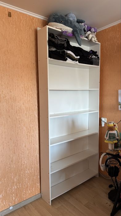 Стелаж білий, шкаф