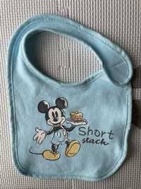 Śliniak śliniaczek niebieski mickey mouse Disney Baby na rzep