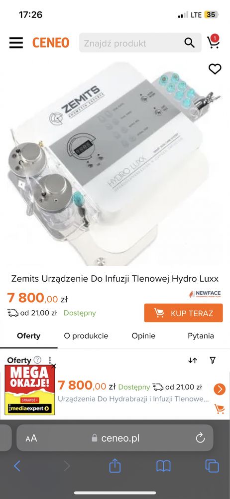 Zemits urządzenie do infuzji tlenowej HYDRO LUXX