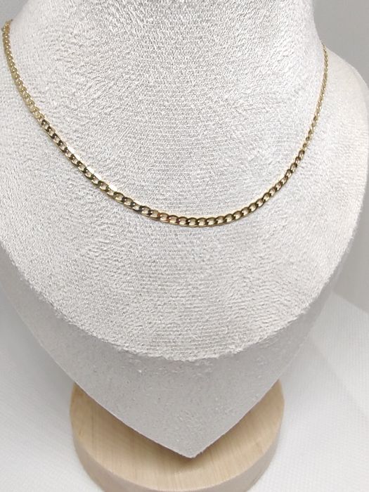 Subtelny złoty łańcuszek splot pancerka PR 585