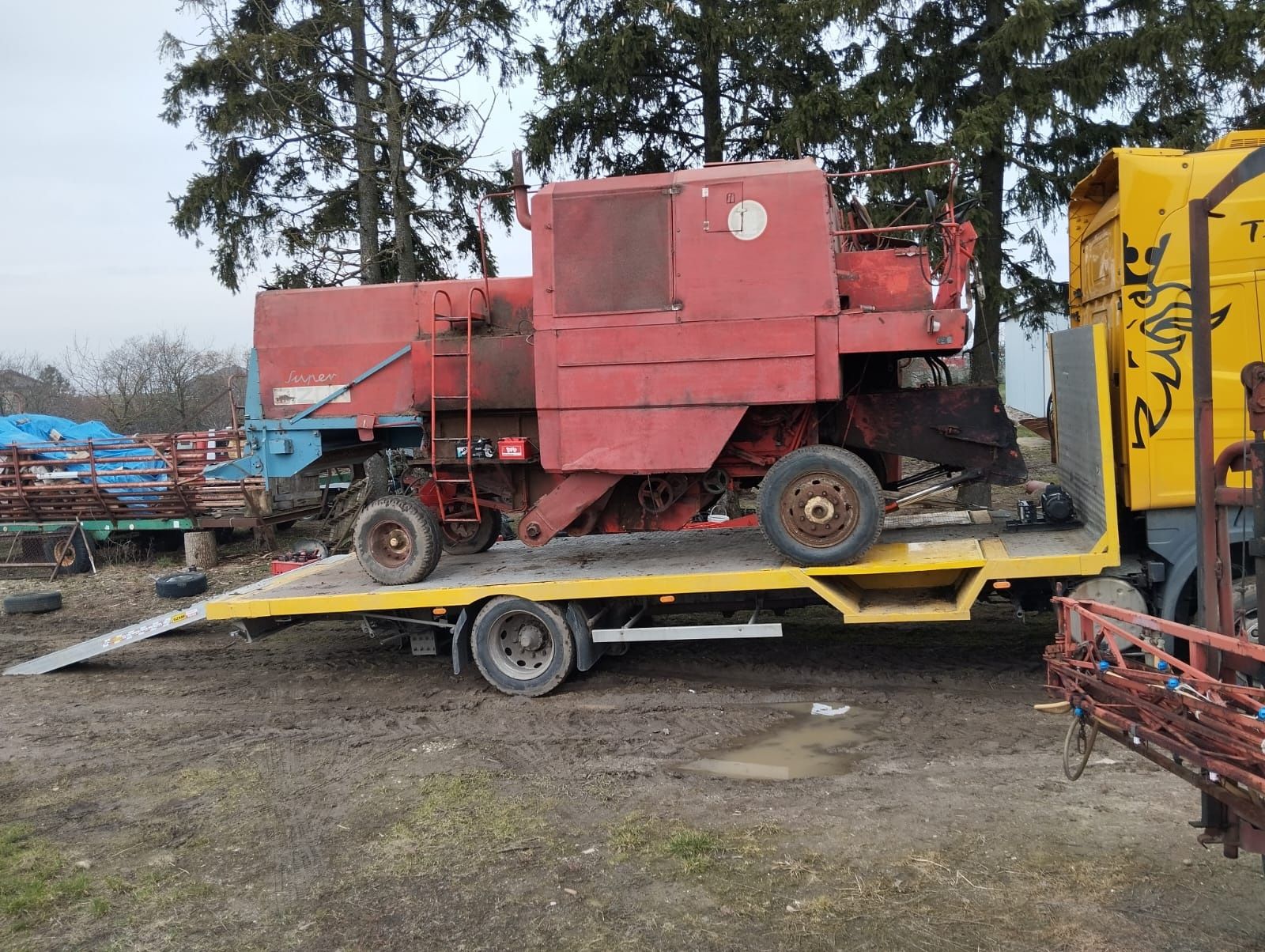 Transport drogowy krajowy ciągników maszyn rolniczych budowlanych