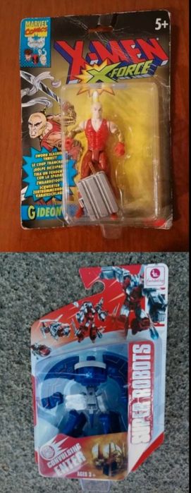Transformers Cosmos e Marvel X-Men Gideon X-Force figuras caixa