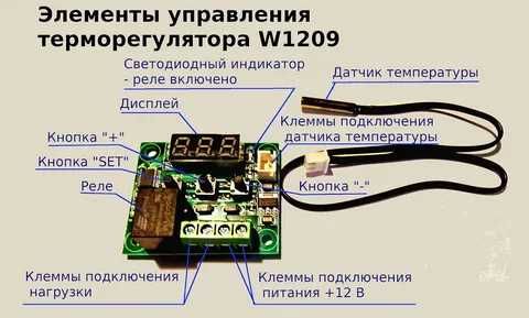 Цифровое термореле (терморегулятор) W1209