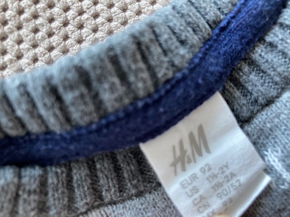 Sweter h&m 92 szary sweterek kotwice