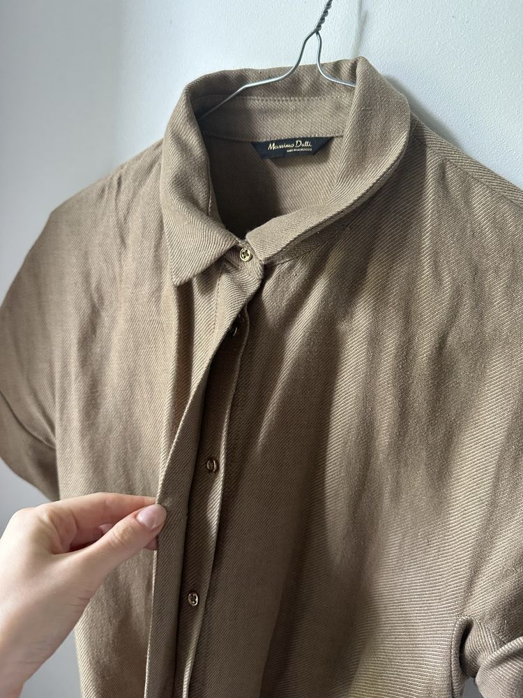 Sukienka Massimo Duti Len i Bawełna