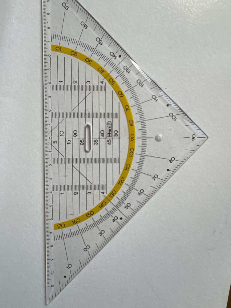 Esquadro de desenho 22cm ARISTO 180°