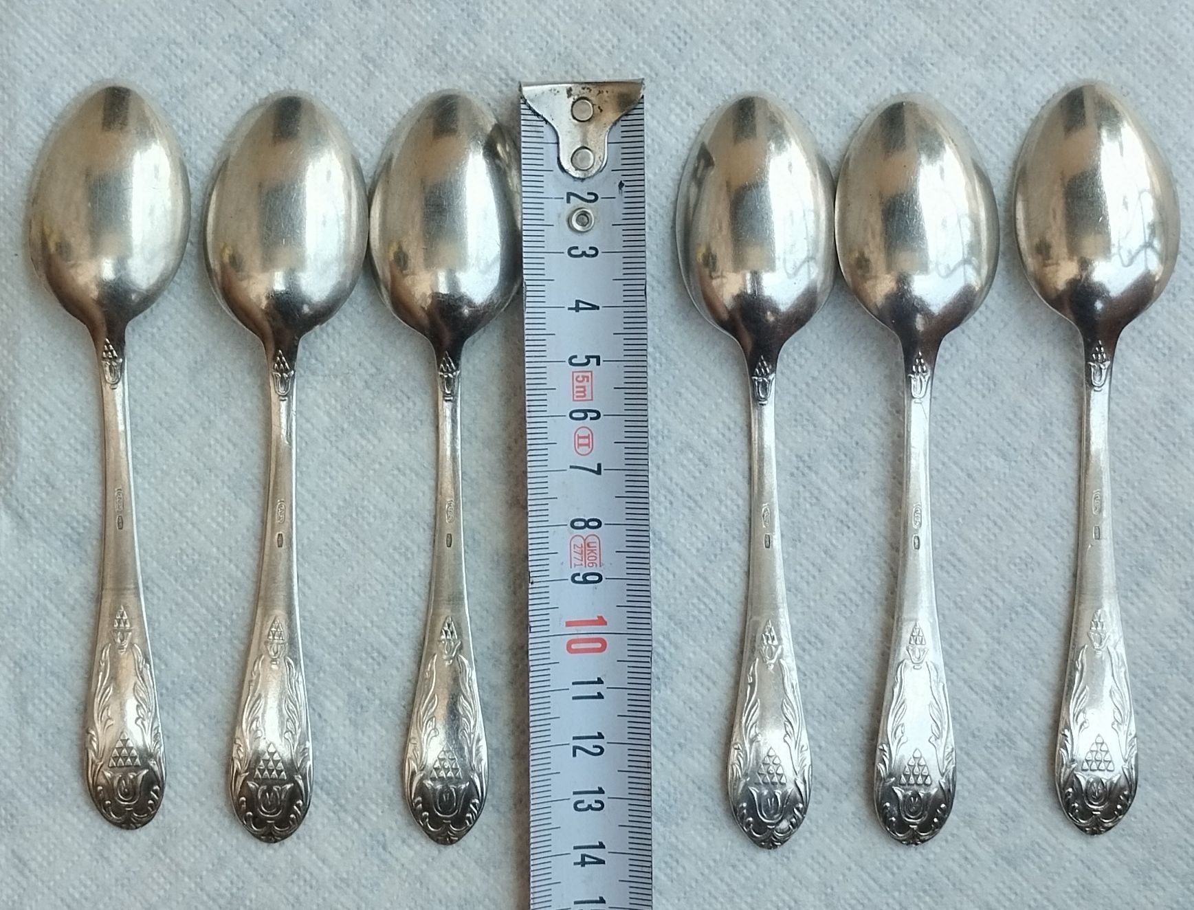Серебряные чайные ложки 875 пробы.