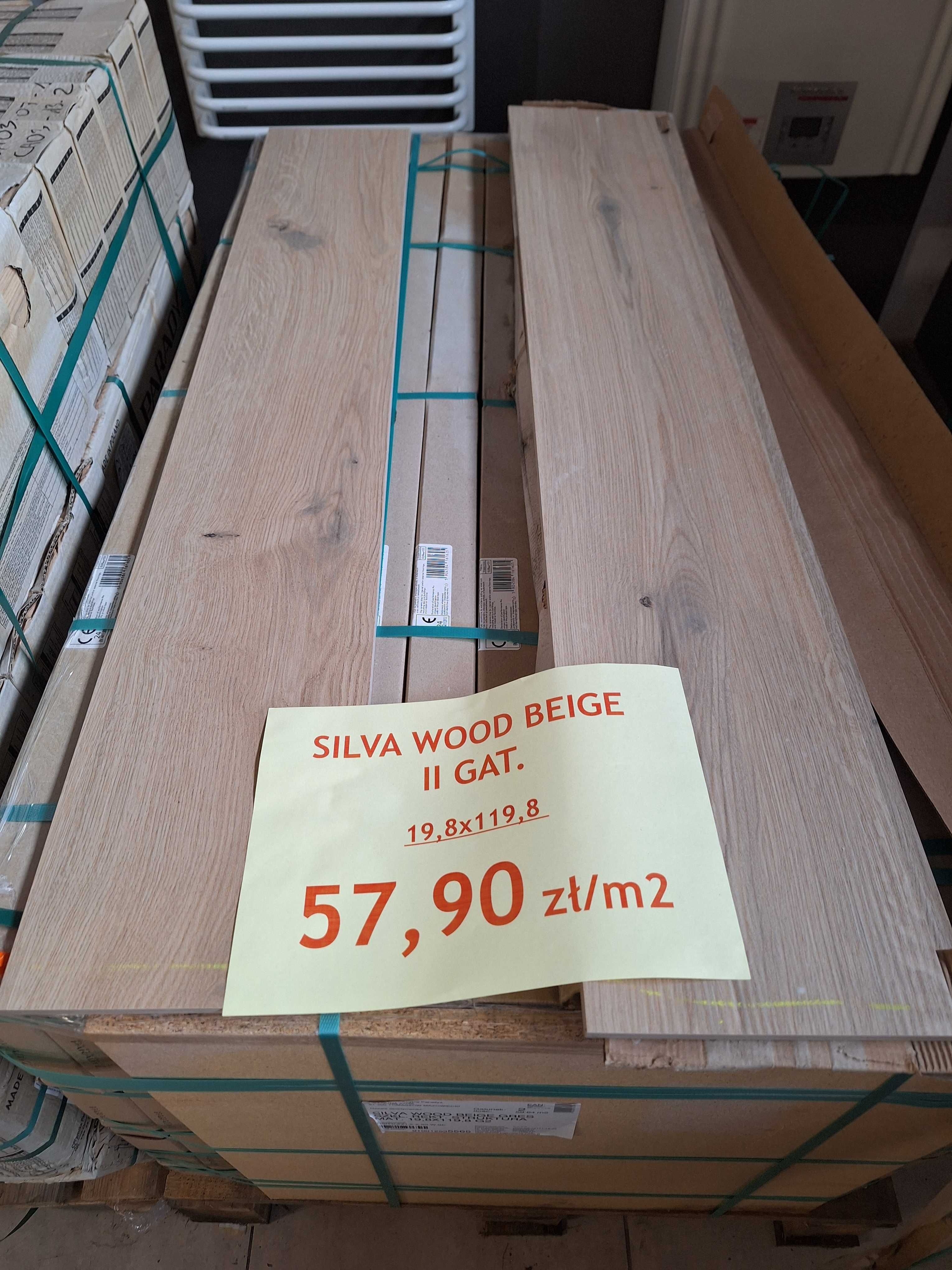 Płytka gresowa Paradyż Silva wood beige mat 19,8x119,8cm. 2 GATUNEK