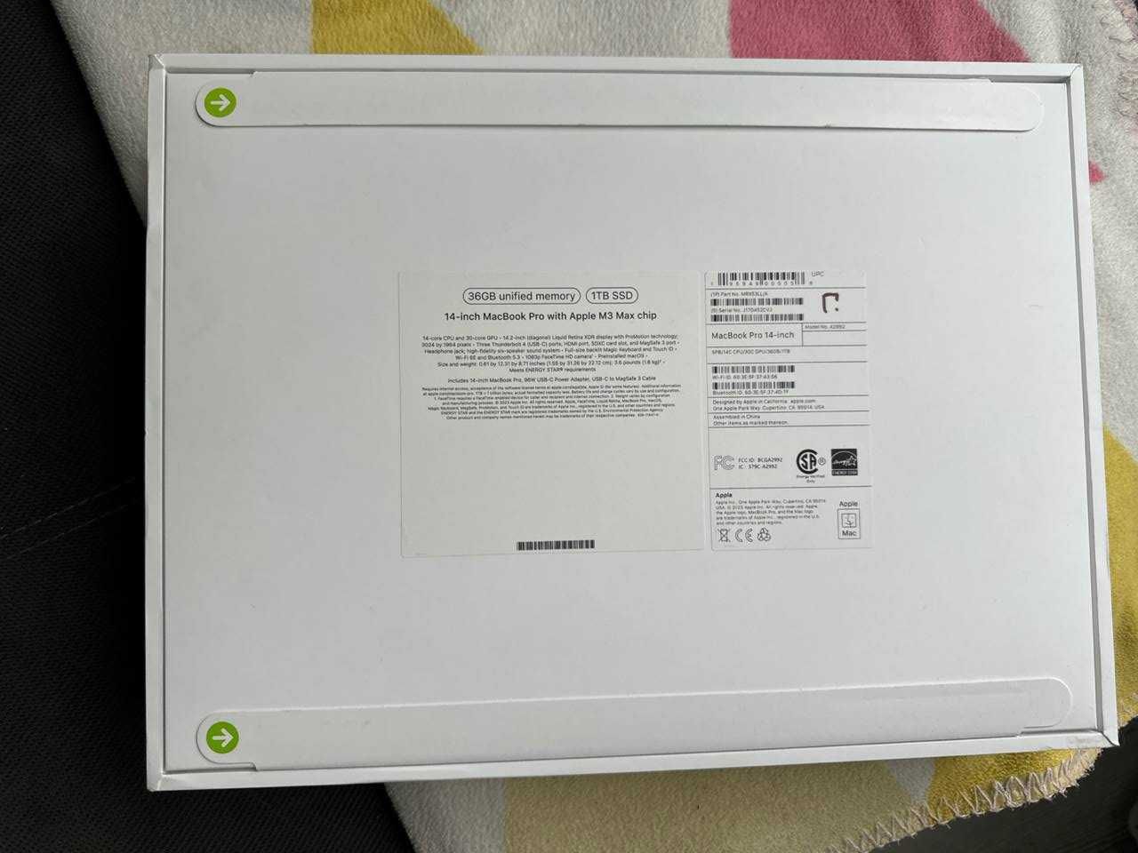 MacBook Pro 14" M3 Max 36/1TB Space Black (MRX53) OPEN BOX